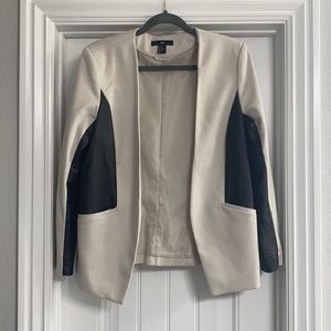 H&M cream and black blazer